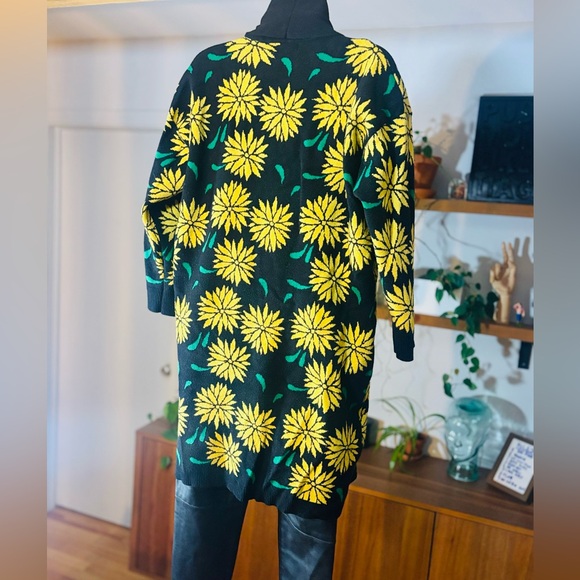 Pepaloves-Dalihas Black Knit Sunflower Cardigan XS - Picture 4 of 8